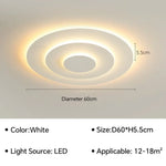 plafonnier led ultra mince spirale moderne nordique lumière blanc salon chambre