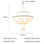 suspension lumineuse moderne blanc rayures horizontales opacité 249 2000 lumens e27 90 260v