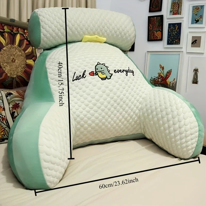 oreiller lecture ergonomique support dorsal réglable coussin lombaire doux mousse pe polyester pointillé moderne