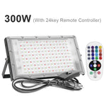 projecteur led rgb extérieur ip65 moderne télécommande 24touches 50w 100w 300w ledspotlight