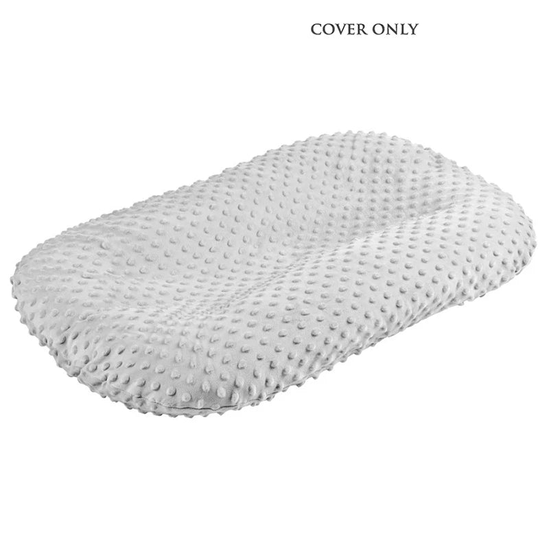 coussin bébé gris bleu clair texturé ultra doux confortable hiver été printemps automne polyestère