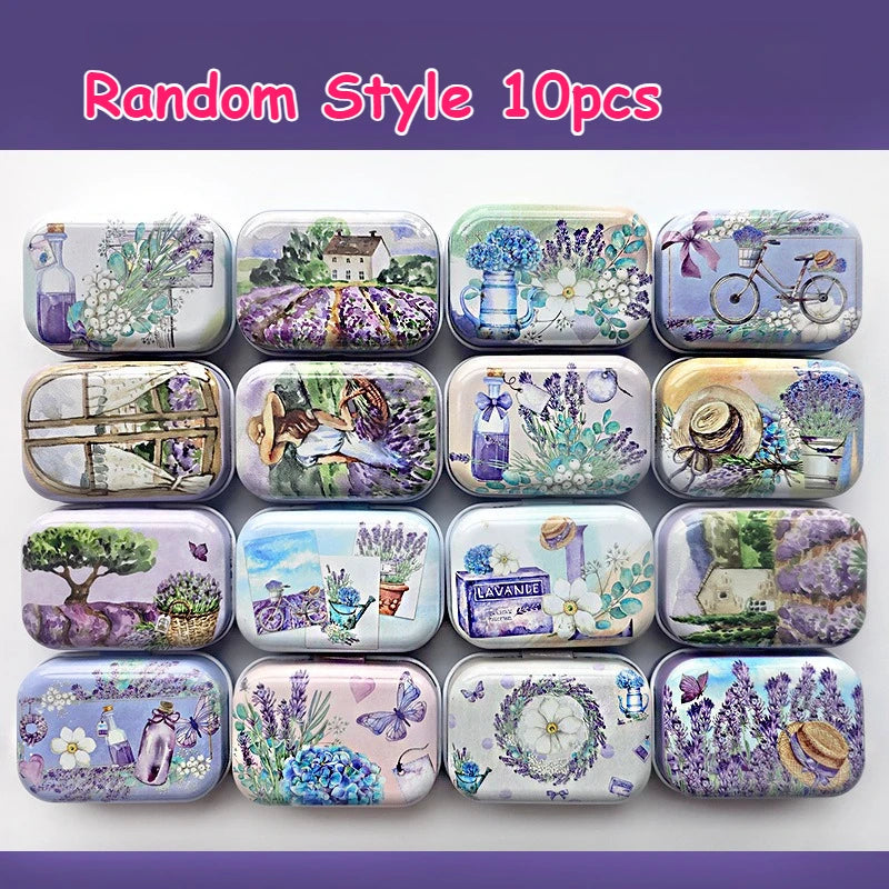 boîtes métal vintage fleur multicolores rangement bijoux emballage cadeau mariage respectueux environnement