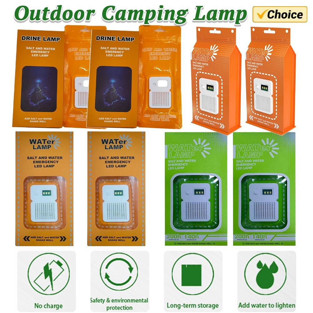 lampe urgence sel eau camping portable étanche survie pêche nuit LED rechargeable