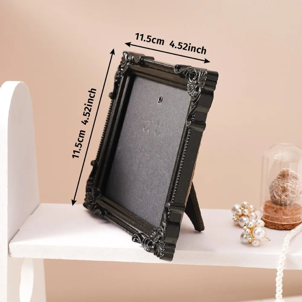 cadres photo résine noire baroques décoration florale gothique ornementale posable souvenirs mariage