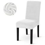 housse chaise velours doux moderne élastique beige gris ajustée chaise mariage banquet