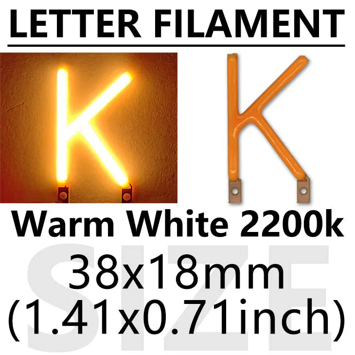 lettres lumineuses orange modernes minimalistes décoration noël fêtes 2200k LED warm white