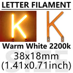 lettres lumineuses orange modernes minimalistes décoration noël fêtes 2200k LED warm white