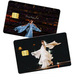 autocollants adhésifs cartes bancaires personnalisées danseur scène espoir bleu clair moderne amovibles