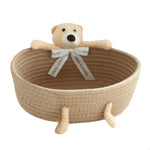 paniers tissu tressé blanc rose gris beige respectueux environnement moderne rustique ornemental large petit