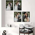 impressions photographiques couple moderne noir blanc cadre salon décoration maison affiche haute définition sans
