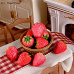 décor maison fruits artificiels résine pastèque fraises pommes raisins oranges réaliste details cuisine 10pièces