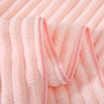 serviette bain rapide absorbante lavable machine rayée moderne blanche rose gris bleuclair
