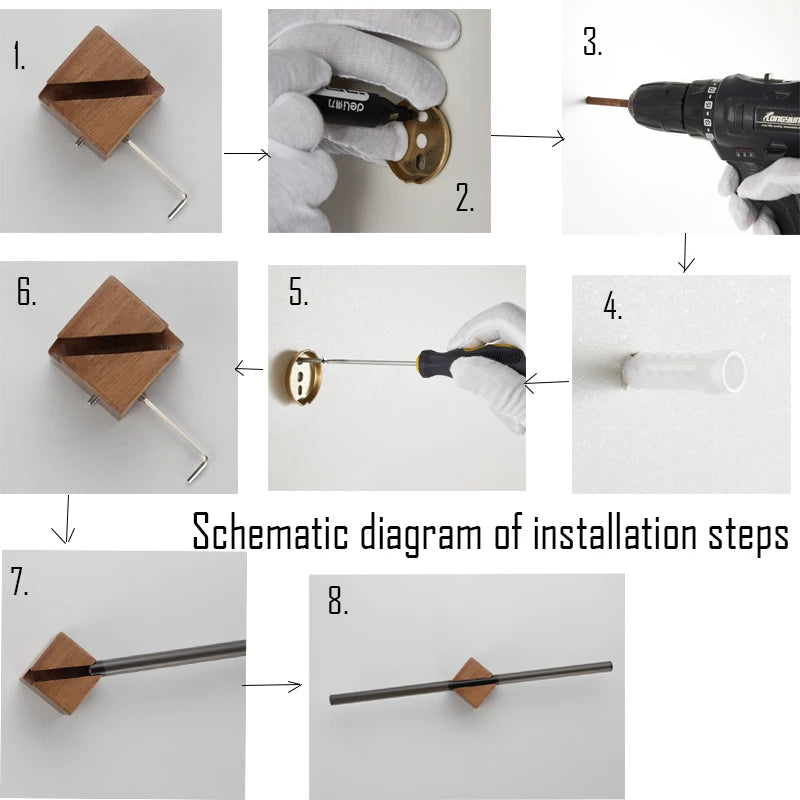Détail de la finition brossée du porte-serviettes en acier inoxydable