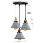 lumière suspendue industrielle conique noire blanche orange éclairage moderne chambre salon