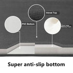 tapis bain velours noir moderne absorbant antidérapant salle bain maison doux