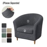 housse fauteuil gris motif feuilles moderne adhésif extensible lavable printemps été