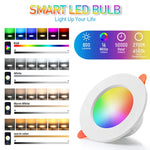 ampoule led intelligente 10w 15w blanc rgb cw tech app contrôle bluetooth voix