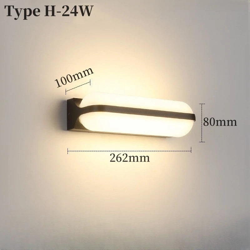 applique murale led moderne étanche ip65 noir blanche ovale fixations oeilletsextérieur intérieur jardin chambre