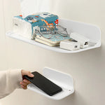support mural pliable blanc moderne adhésif smartphone rangement objet divers organisation salle bain