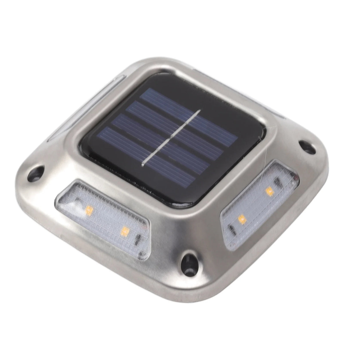 lampe solaire extérieure moderne argentée lumières led ip65 inoxydable