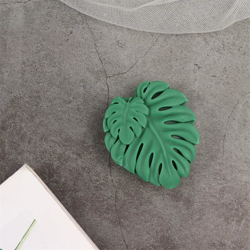 moule silicone feuille monstera savon bougie palmier tropical décoration bain artisanal botanique fini