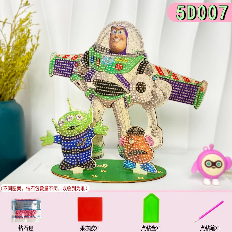 puzzle diamant multicolore dessins animés décoration artisanale pleine peinture spécial enfants anniversaire festive winnie