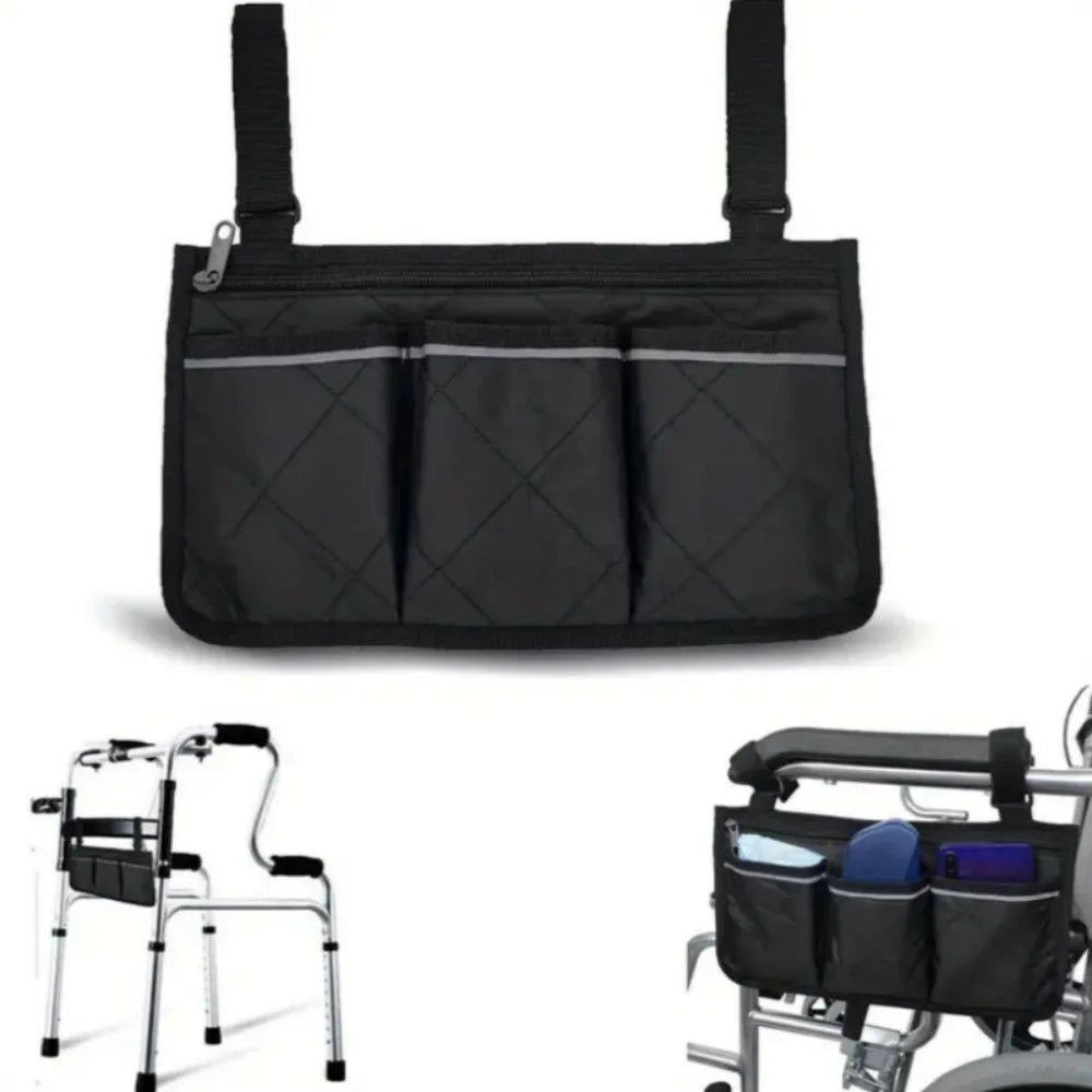 sac main noir quilted pratique clips trois poches zip réfléchissant