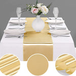 nappe table satin mariage événement extérieur banqueterie couleur or argent violet rouge festive