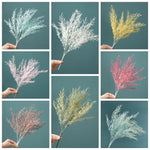 décoration mariage plante artificielle rose gris feuilles modernes intérieur bleu jaune
