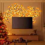 décoration murale guirlande lumineuse feuilles érable fleurs branches flexibles led