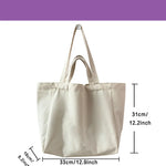 sac main femme toile beige clair lettre noire poignées détachables