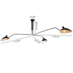 suspension lumineuse moderne industrielle led fer noir blanc toucher interrupteur