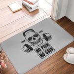 tapis sol salle sport motif musculation antidérapant intérieur moderne noir gris blanc