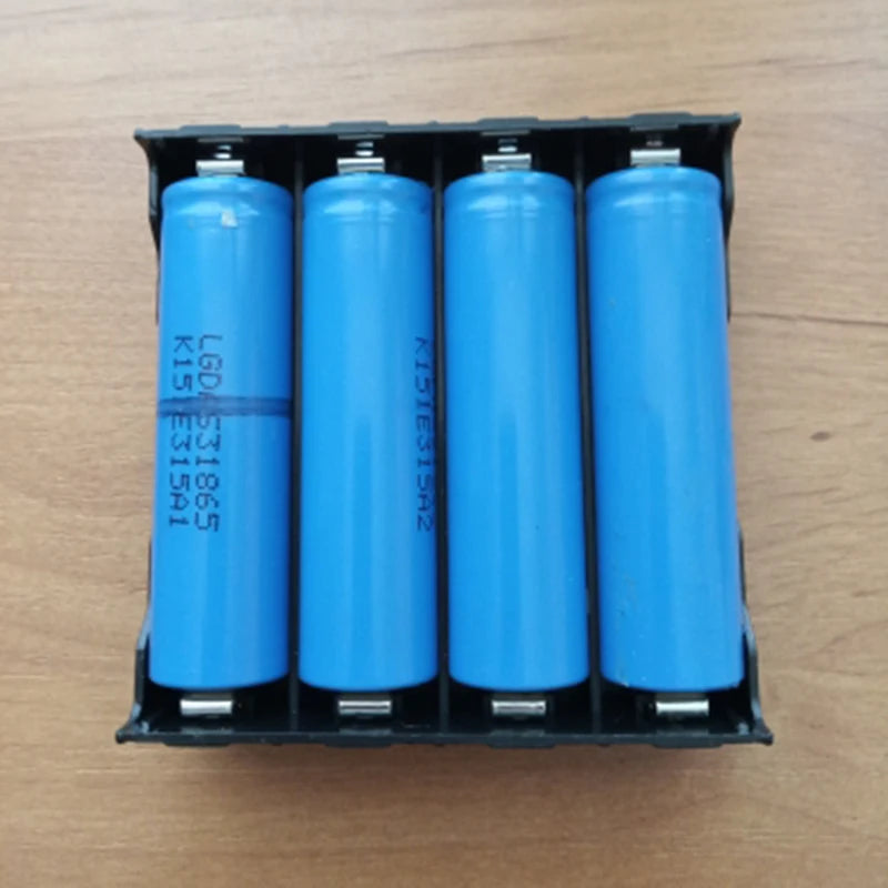 boîte stockage batterie 18650 slots noir mat pratique bricolage conteneur piles
