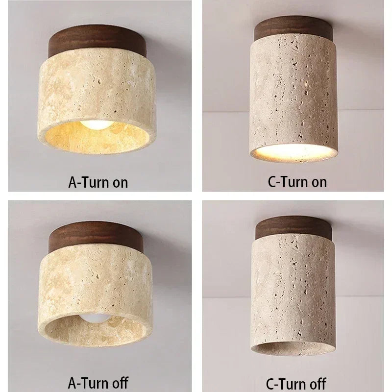 lampe led beige brun moderne minimaliste opacité texture marbre certifications sécurité flux lumineux