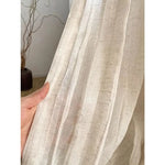 rideau moderne minimaliste beige clair rayures fines semi transparent fenêtre