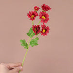 décoration intérieure bouquet artificielle fleurs soie rouge blanche ornement mariage anniversaire minimaliste