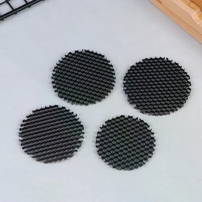 grille circulaire led noir maille fine moderne éclairage doux antiéblouissement chambre salon