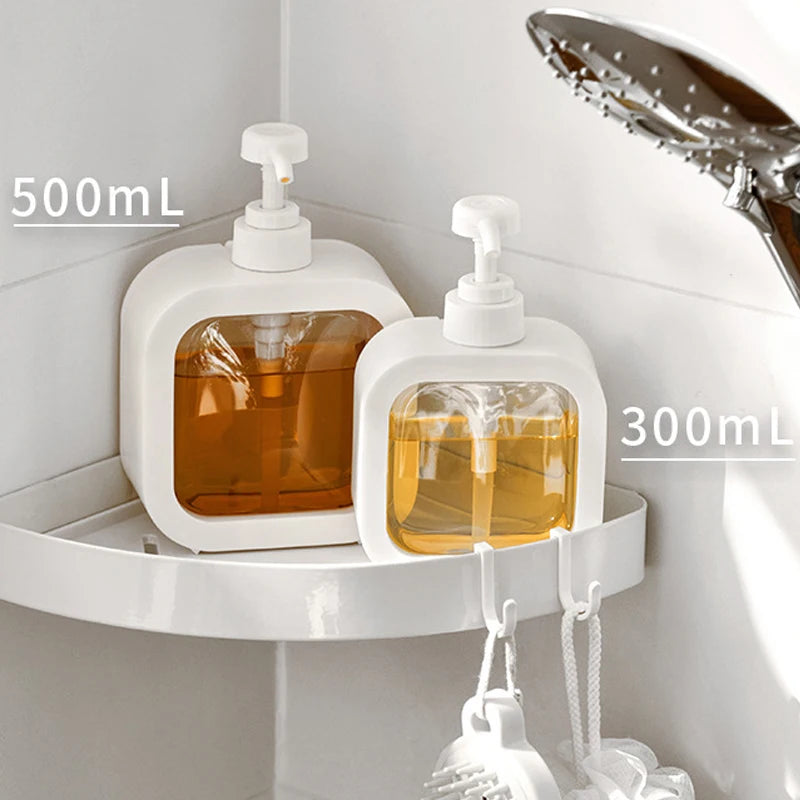 distributeur savon liquide 300ml 500ml rose vert blanc noir transparent moderne minimaliste rechargeable