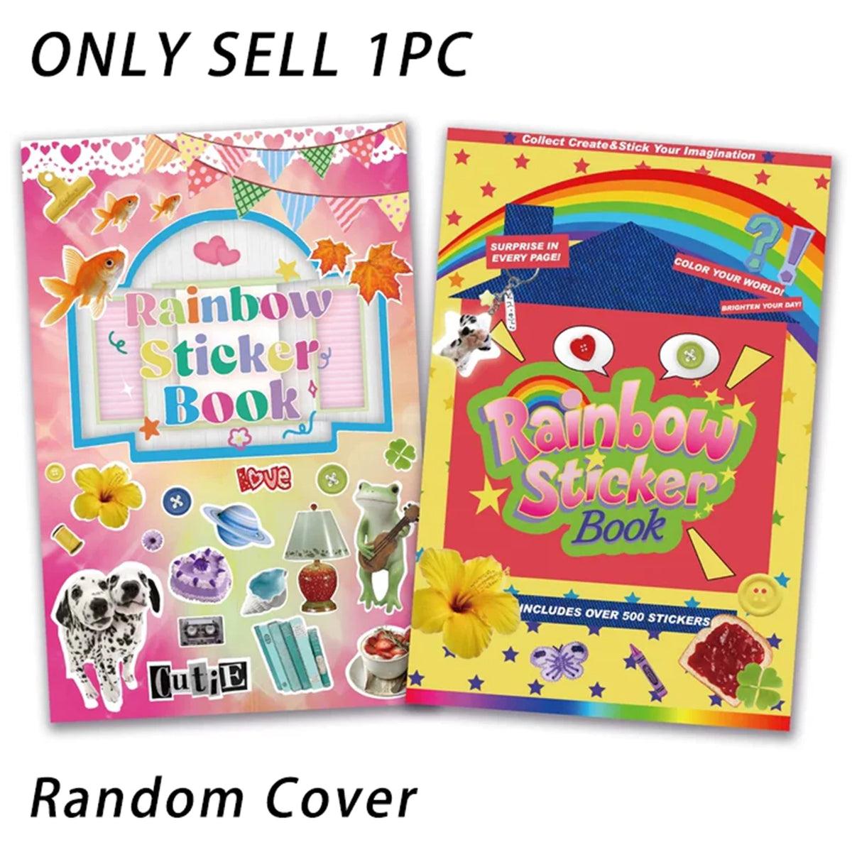 livre stickers multicolore animaux fruits adhésifs créatifs agenda bricolage álbum opaques enfants adultes