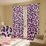 rideaux léopard rose moderne pièces polyester opaques 130x210 75x165 cm