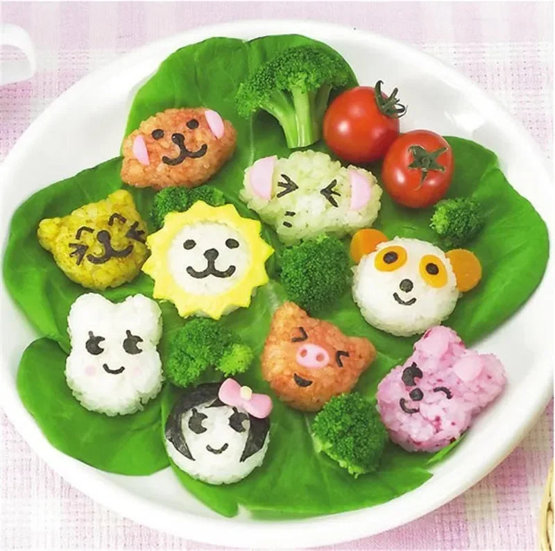 moules onigiri animaux chat lapin ours voiture 7cm 75cm transparents modernes enfants