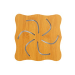tapis table carré bois motif animaux anti dérapant moderne naturel décors cuisine