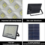 lampe solaire extérieure moderne panneau solaire 500w ip67 led noir blanc bleu