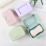 boîte savon moderne rose clair vert pastel violet sourire clips minimaliste maison