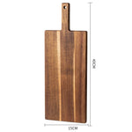 planche découper bois marron rustique poignée moderne dessert steak pain