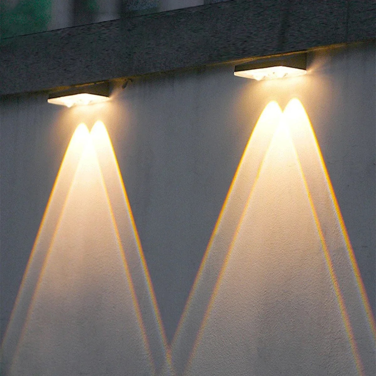 applique murale solaire moderne noire lumières led ip65 étanche cale