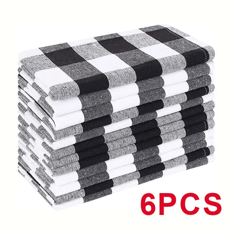 serviettes table orange blanches carreaux classiques pack 12 24 cm45cm