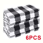 serviettes table orange blanches carreaux classiques pack 12 24 cm45cm