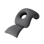 coussin soutien sommeil mousse polyester massage face down confort salon gris tissu uni ergonomie
